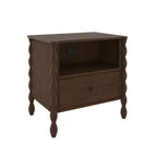 Table de chevet Jenny Lind Cubby avec 1 tiroir et prise électrique