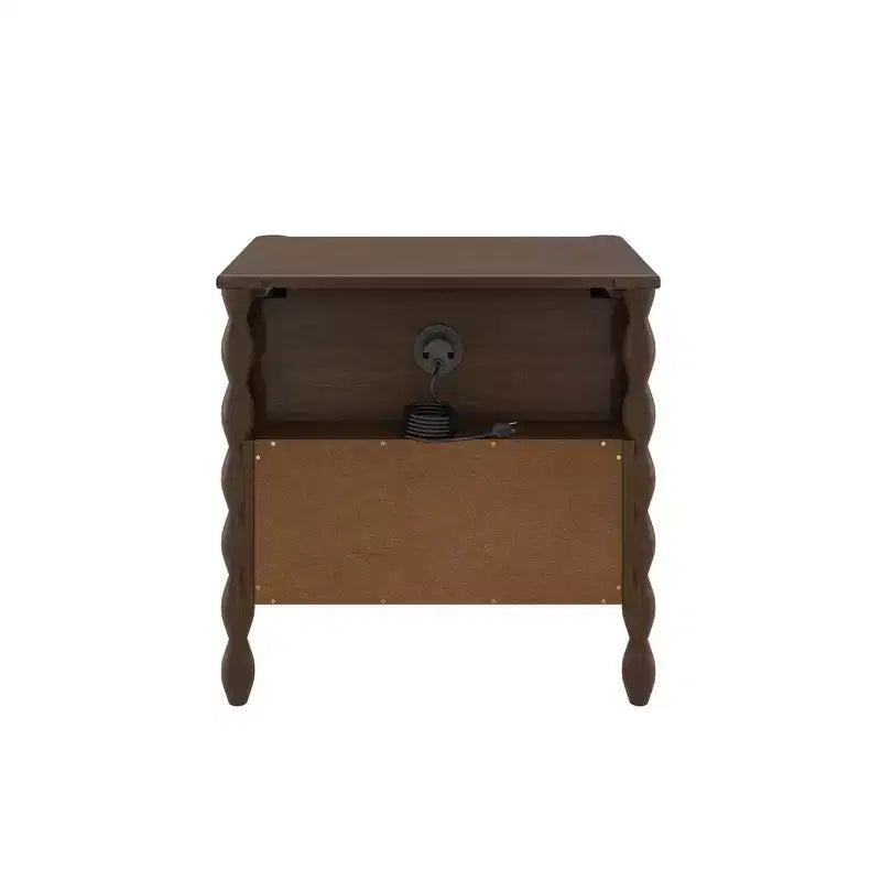 Table de chevet Jenny Lind Cubby avec 1 tiroir et prise électrique