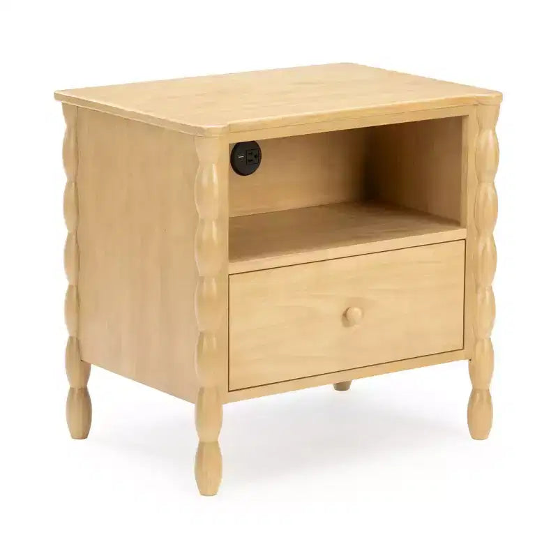 Table de chevet Jenny Lind Cubby avec 1 tiroir et prise électrique