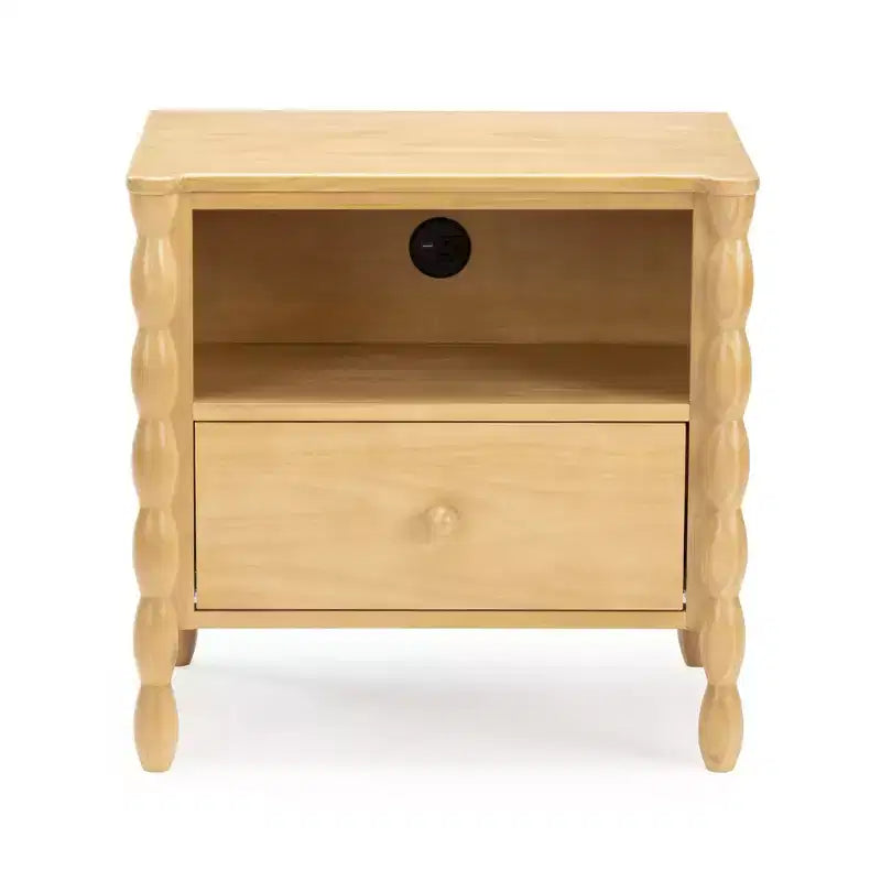 Table de chevet Jenny Lind Cubby avec 1 tiroir et prise électrique
