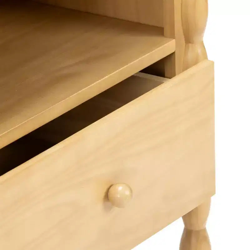 Table de chevet Jenny Lind Cubby avec 1 tiroir et prise électrique