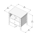 Table de chevet Jenny Lind Cubby avec 1 tiroir et prise électrique