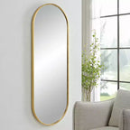 Miroir ovale haut Uttermost Varina 60 x 22 en or