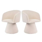 Christopher Knight Home Chai, chaises de salle à manger modernes rembourrées en métal pivotantes à 180° (Lot de 2)