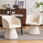 Christopher Knight Home Chai Modern 180 Swivel Metal Upholstered Dining Chairs (Set of 2)