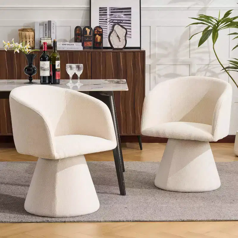Christopher Knight Home Chai Modern 180 Swivel Metal Upholstered Dining Chairs (Set of 2)