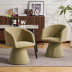 Christopher Knight Home Chai, chaises de salle à manger modernes rembourrées en métal pivotantes à 180° (Lot de 2)