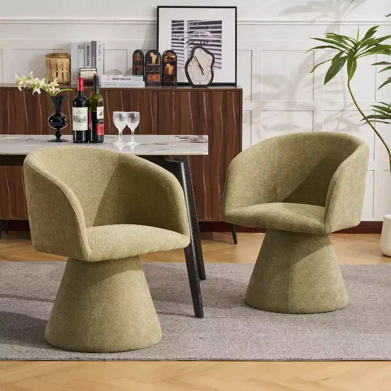 Christopher Knight Home Chai, chaises de salle à manger modernes rembourrées en métal pivotantes à 180° (Lot de 2)