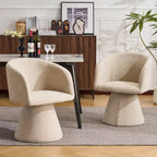 Christopher Knight Home Chai, chaises de salle à manger modernes rembourrées en métal pivotantes à 180° (Lot de 2)