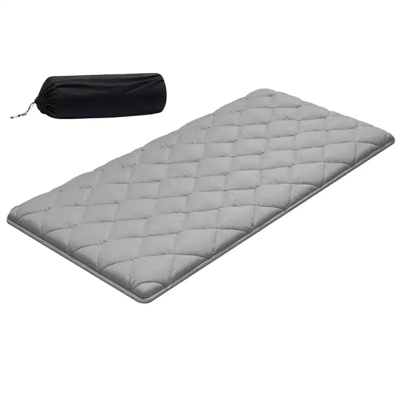 VEVOR Japanese Tatami Mat, Twin Size Foldable Japanese Tatami Mattress, Futon Mattress with Storage Bag, 9-Layer Floor Mat, 80 x 39 x 2.5 in, Gray