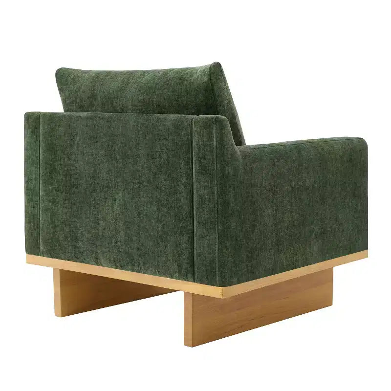 Fauteuil d'appoint Christopher Knight Home Niran en hévéa moderne, rembourré en tissu bouclé, avec coussin moelleux