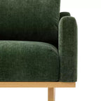 Fauteuil d'appoint Christopher Knight Home Niran en hévéa moderne, rembourré en tissu bouclé, avec coussin moelleux