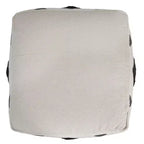HomeRoots Pouf Ottoman Géométrique en Coton Blanc 18