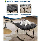 Ensemble de fauteuils à bascule surdimensionnés avec pouf, en osier tressé à la main, coussin moelleux, fauteuil de jardin ergonomique, pour patio, balcon, chambre à coucher, salon