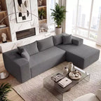 Costway Grand canapé modulaire 110,5 avec assises profondes et dossiers confortables, accoudoirs confortables Beige/Gris/Vert/Noir