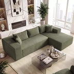 Costway Grand canapé modulaire 110,5 avec assises profondes et dossiers confortables, accoudoirs confortables Beige/Gris/Vert/Noir