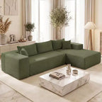 Costway Grand canapé modulaire 110,5 avec assises profondes et dossiers confortables, accoudoirs confortables Beige/Gris/Vert/Noir