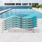 Ensemble de 2 chaises longues de piscine - Chaise longue d'extérieur réglable