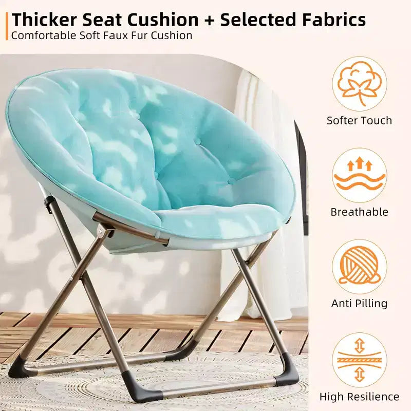 Grande chaise pliante confortable à fleurs pour adultes, fauteuil rembourré en coton avec cadre en métal pour chambre, salle de jeux et petits espaces
