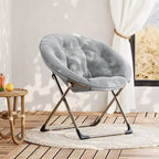Grande chaise pliante confortable à fleurs pour adultes, fauteuil rembourré en coton avec cadre en métal pour chambre, salle de jeux et petits espaces