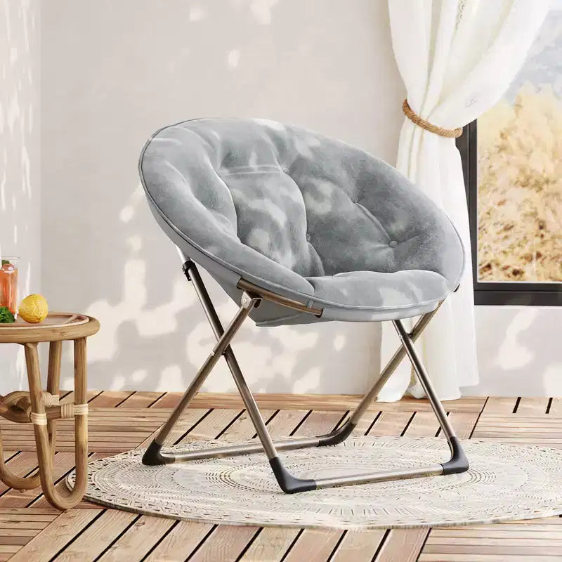 Grande chaise pliante confortable à fleurs pour adultes, fauteuil rembourré en coton avec cadre en métal pour chambre, salle de jeux et petits espaces