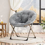 Grande chaise pliante confortable à fleurs pour adultes, fauteuil rembourré en coton avec cadre en métal pour chambre, salle de jeux et petits espaces