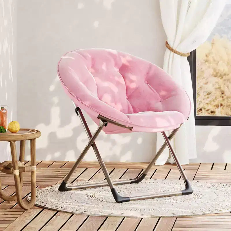 Grande chaise pliante confortable à fleurs pour adultes, fauteuil rembourré en coton avec cadre en métal pour chambre, salle de jeux et petits espaces