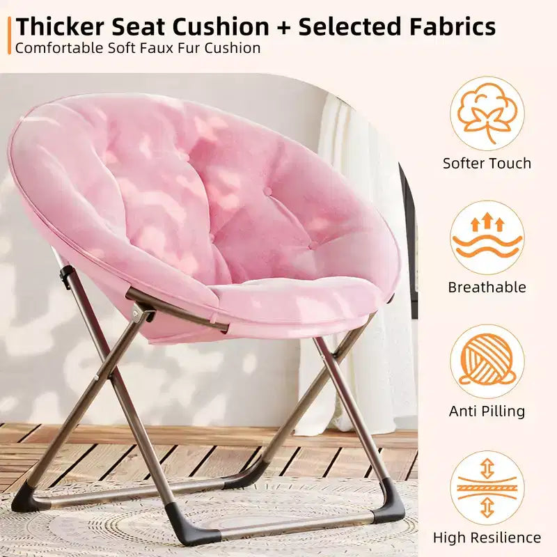 Grande chaise pliante confortable à fleurs pour adultes, fauteuil rembourré en coton avec cadre en métal pour chambre, salle de jeux et petits espaces