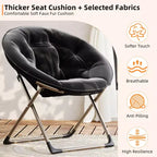 Grande chaise pliante confortable à fleurs pour adultes, fauteuil rembourré en coton avec cadre en métal pour chambre, salle de jeux et petits espaces