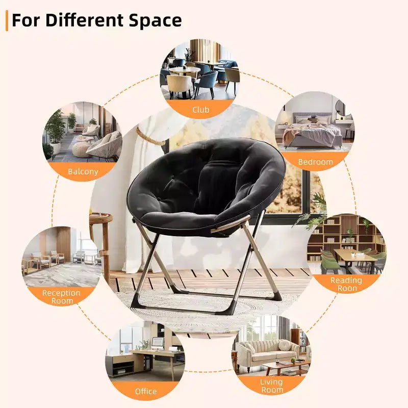 Grande chaise pliante confortable à fleurs pour adultes, fauteuil rembourré en coton avec cadre en métal pour chambre, salle de jeux et petits espaces
