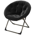 Large Comfortable Flower Folding Chair for Adults, Cotton Cushioned Armchair with Metal Frame for Bedroom, Game Room & Small Spaces