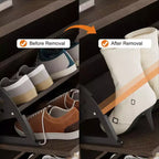 Meuble à chaussures avec 2 tiroirs pivotants - Meuble de rangement d'entrée étroit cannelé - Étagères réglables et amovibles - Organisateur de chaussures moderne autoportant