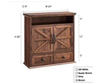 Armoire murale de salle de bain 24, style ferme, avec tiroir, doubles portes de grange, étagère réglable, armoire à pharmacie blanche pour salle de bain, cuisine, salon