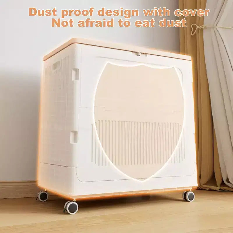 Panier à linge roulant avec couvercle et roulettes, panier à linge pliable pour vêtements sales, organiseur de rangement pour buanderie, chambre, salle de bain