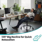 Chaise de bureau ergonomique, dossier haut en cuir, appui-tête réglable, soutien lombaire, accoudoirs relevables, fauteuil de bureau pivotant inclinable, pour la maison ou le bureau