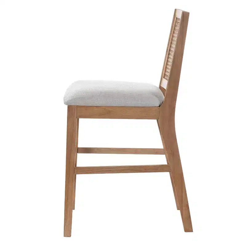 Tabourets de comptoir rembourrés Christopher Knight Home Maris en rotin tressé et hévéa style campagne française (Lot de 2)
