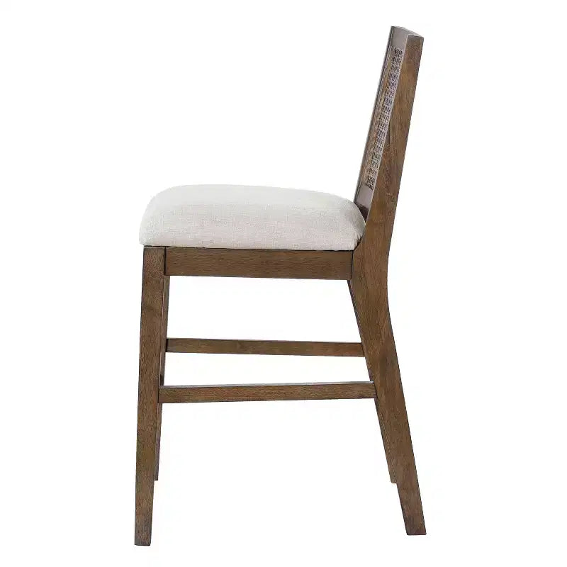 Tabourets de comptoir rembourrés Christopher Knight Home Maris en rotin tressé et hévéa style campagne française (Lot de 2)