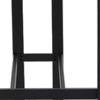 Lot de deux chaises de bar HomeRoots de 26 po en tissu blanc et noir et métal, hauteur comptoir