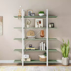 Étagère à livres 5 niveaux Lantine, style industriel vintage, 183 cm (H) x 30 cm (l) x 119 cm (L) (vert)