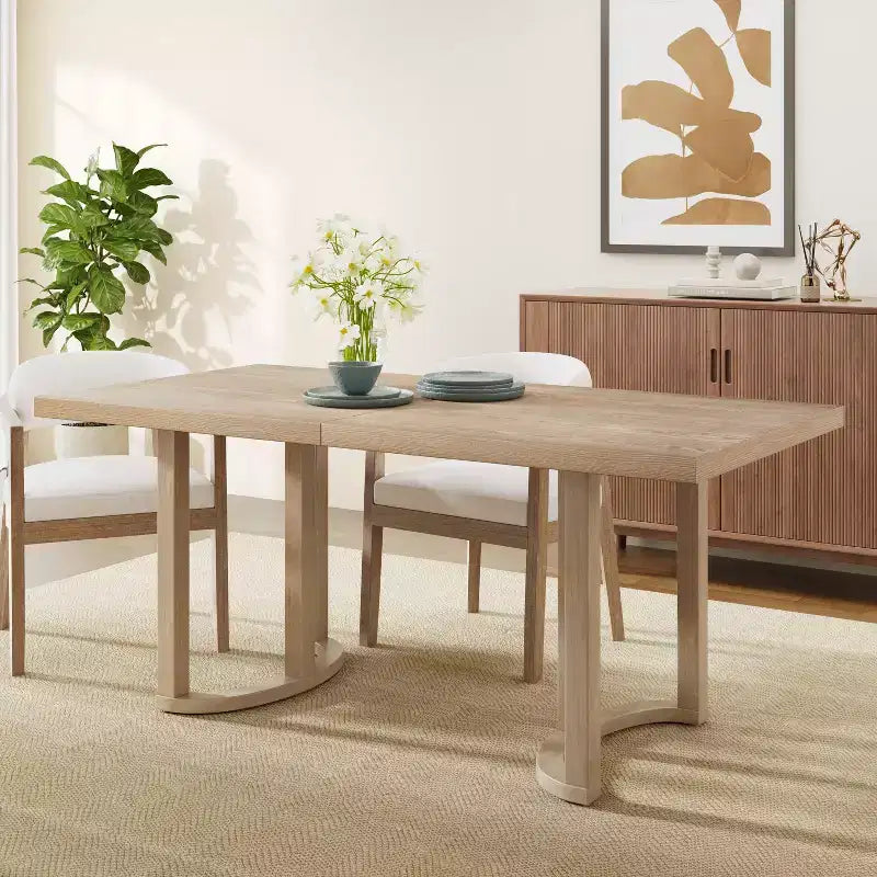Christopher Knight Home Evat Table à manger rectangulaire 6 places moderne en bois d'hévéa 69