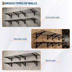 Lot de 4 étagères murales flottantes de rangement pour garage, 60x90cm, capacité améliorée de 635 kg