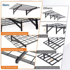 Lot de 4 étagères murales flottantes de rangement pour garage, 60x90cm, capacité améliorée de 635 kg
