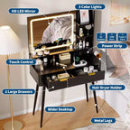31 coiffeuse à cannelures, coiffeuse moderne du milieu du siècle avec miroir, 2 tiroirs, pour chambre à coucher