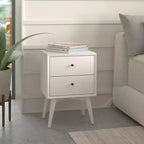 Table de chevet Flynn, Blanc