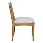Christopher Knight Home Sigrid Chaises de salle à manger capitonnées en rotin et hévéa, de style moderne du milieu du siècle (lot de 2)
