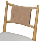 Christopher Knight Home Sigrid Chaises de salle à manger capitonnées en rotin et hévéa, de style moderne du milieu du siècle (lot de 2)