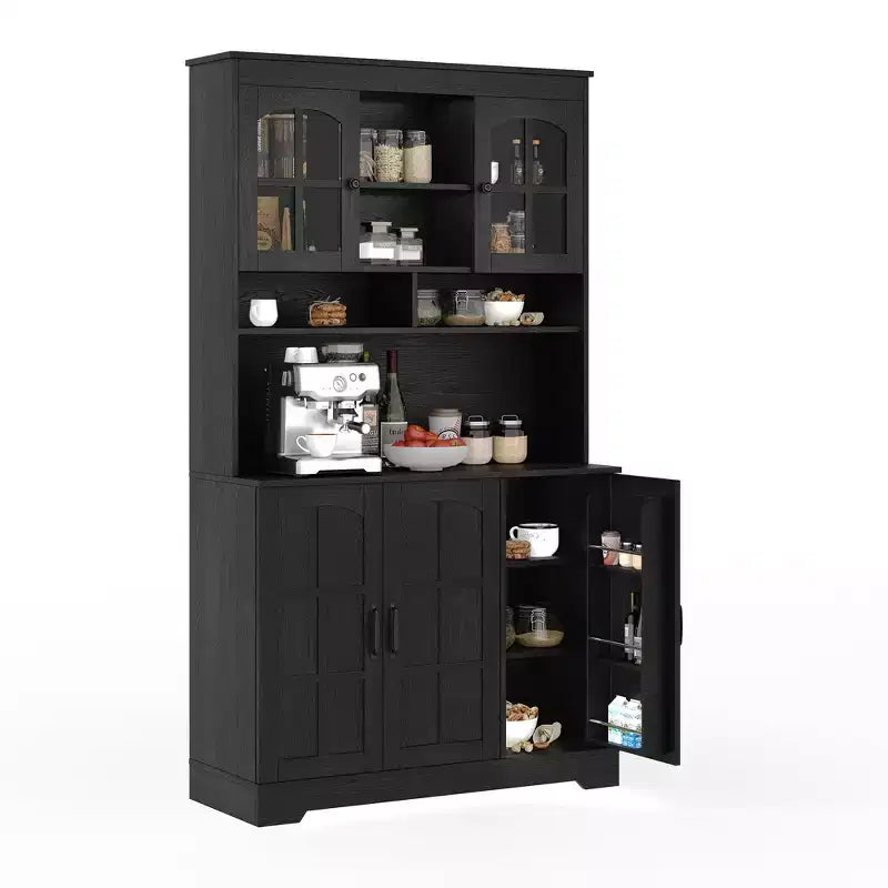 Meuble de garde-manger, Meuble de cuisine avec portes vitrées, Salle à manger