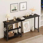 Table d'appoint rotative à 360° avec station de charge et sac de rangement, table de canapé mobile pivotante avec 6 roues verrouillables, table d'appoint mobile pour chambre et salon