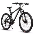 Vélo tout terrain NAYSAYE 26 pouces 21 vitesses pour adulte avec cadre en acier à haute teneur en carbone et double frein à disque mécanique, 67*26,5*38