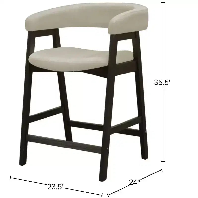Chaises de comptoir Cove, noir vintage (lot de 2)